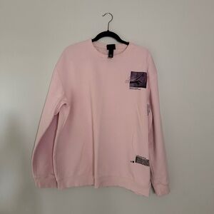 H&M Graphic Pink Crewneck Sweater